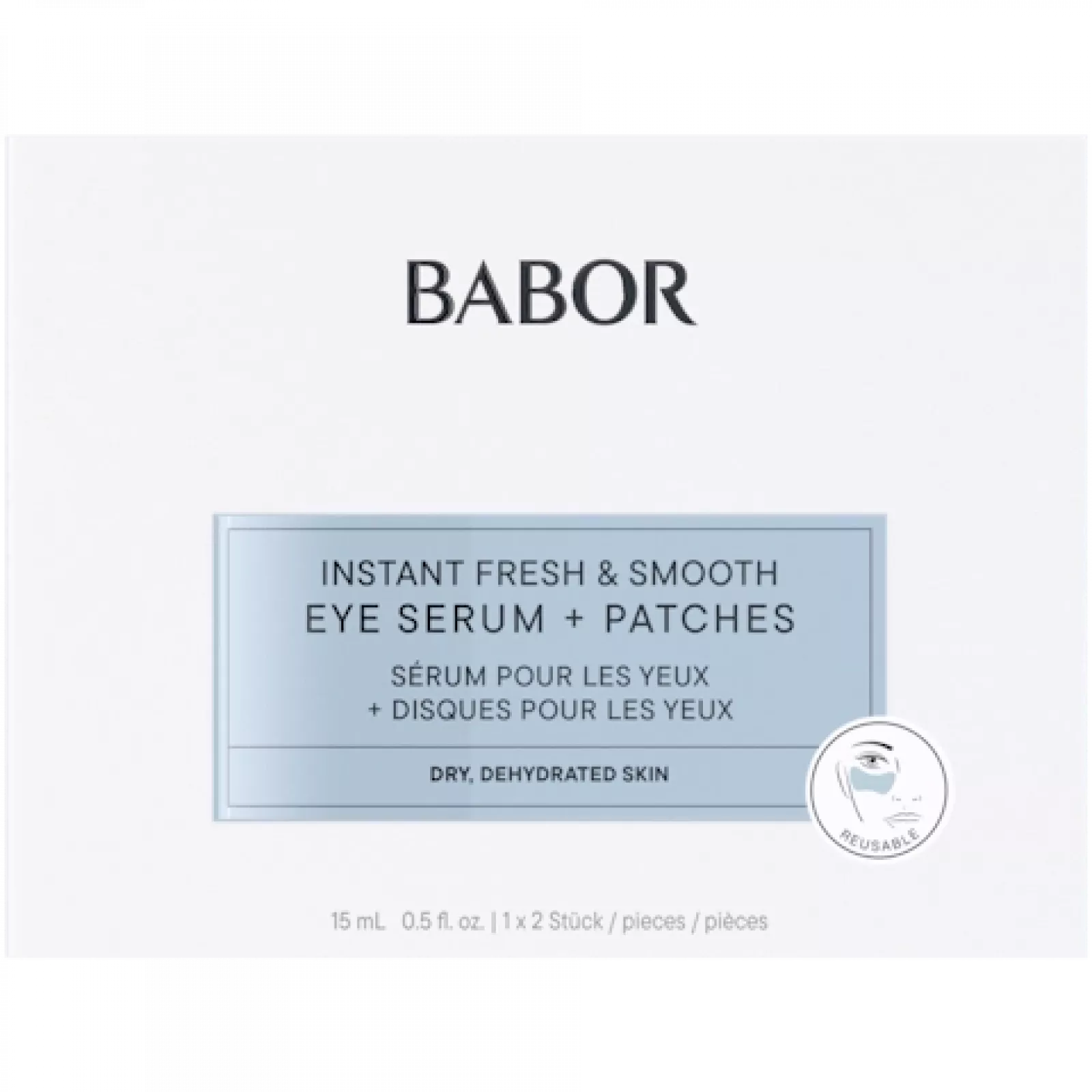 BABOR Instant Fresh & Smooth Eye Serum + Patches - eine sofort wacher, frischer und glatter wirkende Augenpartie